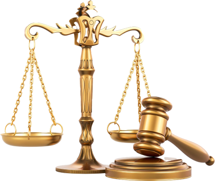 golden wooden gavel scales justice 3d rendering isolated transparent background 808337 28486 1
