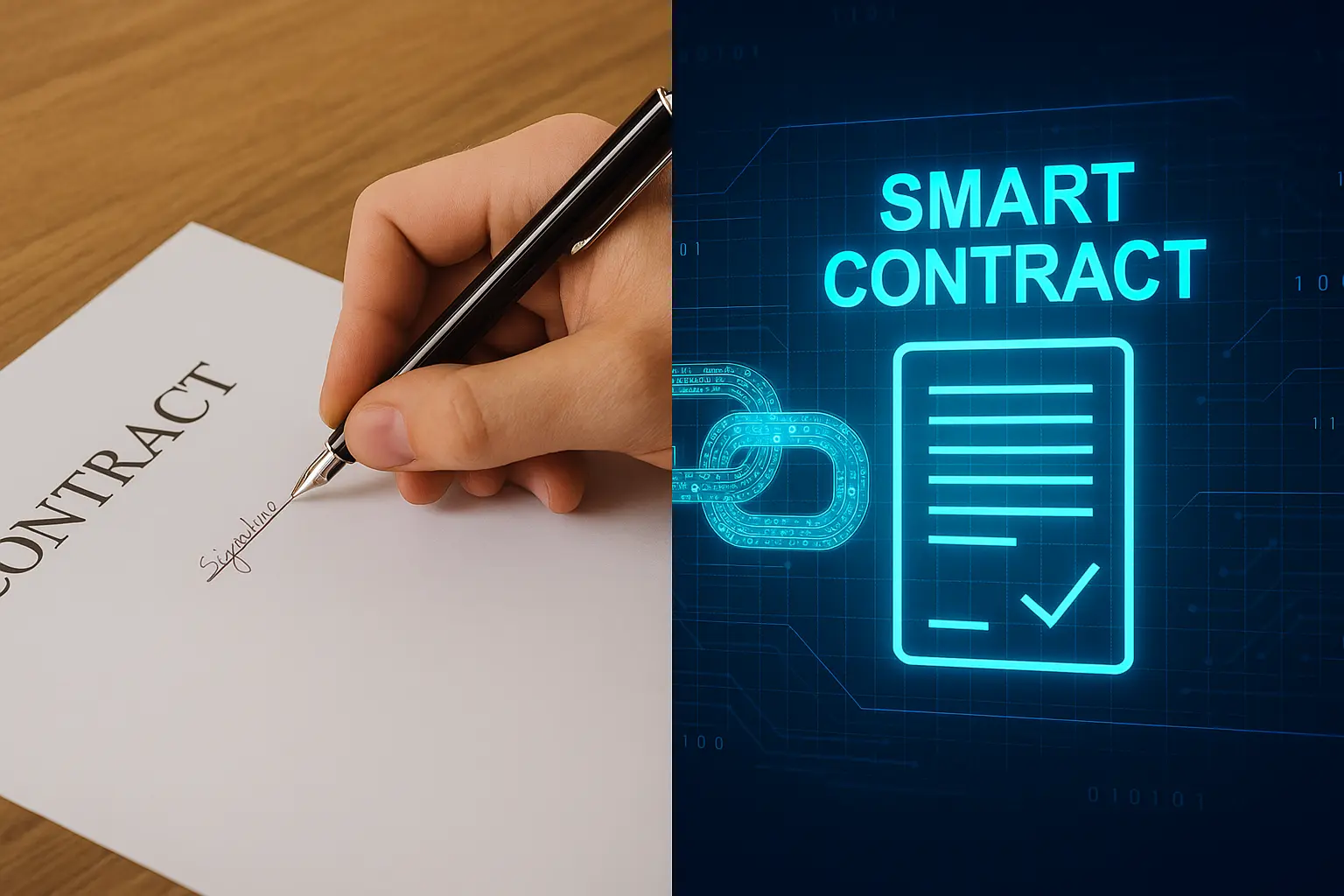 Smart Contracts From Paper Signatures to Blockchain